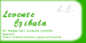 levente czibula business card